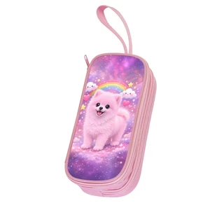 Pencil Case for Girl,Multi-Slot Large Capacity Pencil Pouch with Soft Zipper, Durable Pen Box Pink Dog Pencil Case for Girl,Multi-Slot Large Capacity Pencil Pouch with Soft Zipper, Durable Pen Box Pink Dog