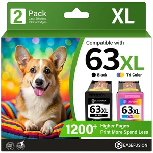 63XL Ink Cartridges Black and Color Replacement for HP Ink 63 for HP63 HP63XL 63 XL, Compatible with OfficeJet 3830 4650 5255 5258 4655 5200 Envy 4520 4512 DeskJet 3637 3630 1112 Printer 63XL Ink Cartridges Black and Color Replacement for HP Ink 63 for HP63 HP63XL 63 XL, Compatible with OfficeJet 3830 4650 5255 5258 4655 5200 Envy 4520 4512 DeskJet 3637 3630 1112 Printer