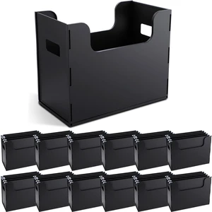 12 Pcs Portable Desktop File, Filing Organizer, Black Side Handles, Chrismas Hanging File Folders, Letter Size for Schools Office Home 12 Pcs Portable Desktop File, Filing Organizer, Black Side Handles, Chrismas Hanging File Folders, Letter Size for Schools Office Home