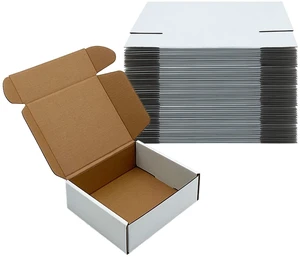 White Shipping Boxes 6x5x2 inch 50 Pack,Corrugated Mailers for E-Commerce Small Business Packaging, Literature Mailer, Mailing, Gifting, Wrapping, Moving, Storage, Recycled Cardboard Box, Tuck Top White Shipping Boxes 6x5x2 inch 50 Pack,Corrugated Mailers for E-Commerce Small Business Packaging, Literature Mailer, Mailing, Gifting, Wrapping, Moving, Storage, Recycled Cardboard Box, Tuck Top