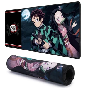 Demon Slayer Large Gaming Mouse Pad 31"x15" XL Computer Desk Mat, Anime Demon Slayer anime gaming mouse pad, Oversized 31x15in smooth fabric top, stitched edges, non-slip rubber base Demon Slayer Large Gaming Mouse Pad 31"x15" XL Computer Desk Mat, Anime Demon Slayer anime gaming mouse pad, Oversized 31x15in smooth fabric top, stitched edges, non-slip rubber base