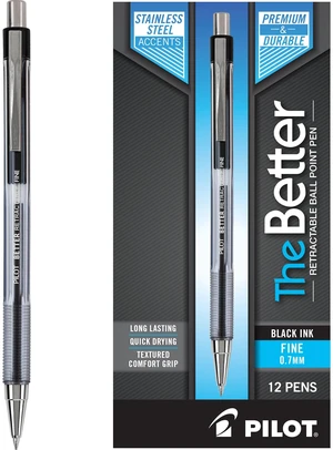 Pen 30000 The Better Ball Point Pen, 0.7mm, Black Ink, 12-Pack Office-ready ink pens, refillable, retractable, black pens, fine point Pen 30000 The Better Ball Point Pen, 0.7mm, Black Ink, 12-Pack Office-ready ink pens, refillable, retractable, black pens, fine point