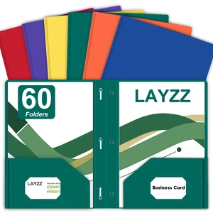 60 Pack Plastic 2 Pocket Folders with Prongs, Letter Size 6 color Assorted Colors Enable Quick File Identification, PocketsAndProng Structure Secures LetterSize Documents For Daily Use 60 Pack Plastic 2 Pocket Folders with Prongs, Letter Size 6 color Assorted Colors Enable Quick File Identification, PocketsAndProng Structure Secures LetterSize Documents For Daily Use