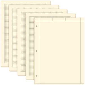 5 Pcs Engineering Paper Notebook Engineer Computation Pad,Yellow Engineering Graph Paper Notepad, 5 Squares Per Inch 3 Hole Punched Computation Pad, 100 Sheets/Pack 5 Pcs Engineering Paper Notebook Engineer Computation Pad,Yellow Engineering Graph Paper Notepad, 5 Squares Per Inch 3 Hole Punched Computation Pad, 100 Sheets/Pack