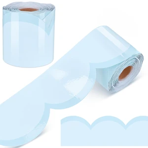 65 Ft Pastel Blue Bulletin Board Borders for Classroom Decor Contrasting Pastel Back to School Decoration, Scalloped Roll Border Trim for Classroom, Chalkboard, Wall, Office Decor 65 Ft Pastel Blue Bulletin Board Borders for Classroom Decor Contrasting Pastel Back to School Decoration, Scalloped Roll Border Trim for Classroom, Chalkboard, Wall, Office Decor