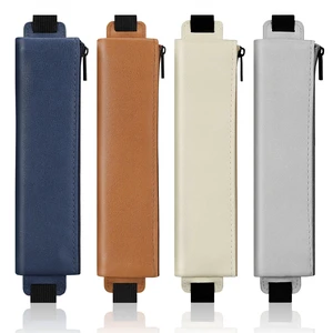 Elastic Pen Holder for Notebook, 4 Pack PU Leather Pencil Pouches Adjustable 7.514.6 in bands secure the zippered pouches; each 7 × 2.2 in case holds at least 34 pens Elastic Pen Holder for Notebook, 4 Pack PU Leather Pencil Pouches Adjustable 7.514.6 in bands secure the zippered pouches; each 7 × 2.2 in case holds at least 34 pens