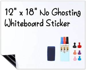Small White Board Dry Erase, 12" x 18" Peel and Stick, No Ghosting Transform Any Wall into Dry Erase Surface, Self-Adhesive, Attach Magnets to Hold Notes, Includes Markers, Eraser and Magnets Small White Board Dry Erase, 12" x 18" Peel and Stick, No Ghosting Transform Any Wall into Dry Erase Surface, Self-Adhesive, Attach Magnets to Hold Notes, Includes Markers, Eraser and Magnets