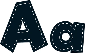 Black Stitch 4" Fun Font Letters (TCR75150) Black Stitch 4" Fun Font Letters (TCR75150)