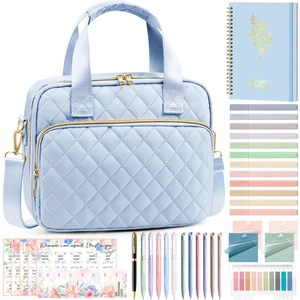 Bible Cover Case for Women, Bible Tote Bag w/Study Supplies Journaling Kit Quilted Church Bag Carrying Cases w/ Strap, Bible Accessories w/ Highlighters Tabs, Christmas Christian Gifts for Women Mom Bible Cover Case for Women, Bible Tote Bag w/Study Supplies Journaling Kit Quilted Church Bag Carrying Cases w/ Strap, Bible Accessories w/ Highlighters Tabs, Christmas Christian Gifts for Women Mom
