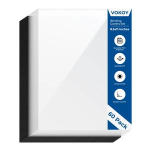 60 Pack 8.5x11 Inches Binding Covers and Backs Set, Letter Size Quality Un-Punched Report Covers, 30 Pcs 10mil Clear Binding Covers 30 Pcs 12mil Black Plastic Covers for Home Office 60 Pack 8.5x11 Inches Binding Covers and Backs Set, Letter Size Quality Un-Punched Report Covers, 30 Pcs 10mil Clear Binding Covers 30 Pcs 12mil Black Plastic Covers for Home Office