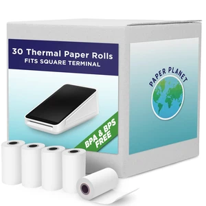 Phenol-Free Thermal Paper for Square Terminal 30 Rolls Phenol-free, BPS & BPA free Credit Card Machine Receipt Rolls, Compatible with Square Terminal Thermal Printer Phenol-Free Thermal Paper for Square Terminal 30 Rolls Phenol-free, BPS & BPA free Credit Card Machine Receipt Rolls, Compatible with Square Terminal Thermal Printer