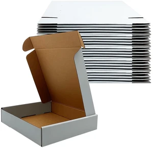 9 x9 x2 Inch Shipping Boxes Set of 25,White Corrugated Cardboard Mailers Recycled Literature Mailer, Small Business Packaging, Mailing, Moving, Storage, Gifting, Wrapping, E-Commerce, Tuck Top 9 x9 x2 Inch Shipping Boxes Set of 25,White Corrugated Cardboard Mailers Recycled Literature Mailer, Small Business Packaging, Mailing, Moving, Storage, Gifting, Wrapping, E-Commerce, Tuck Top