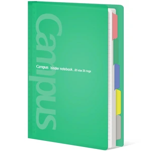 5 Subject Spiral Notebook, Campus B5 Refillable Journal with 5 Tab Dividers, 100 Sheets in 5mm Ruled Loose Leaf Paper, Green, Japan Import (RU-P333NG & NO-836C) 5 Subject Spiral Notebook, Campus B5 Refillable Journal with 5 Tab Dividers, 100 Sheets in 5mm Ruled Loose Leaf Paper, Green, Japan Import (RU-P333NG & NO-836C)