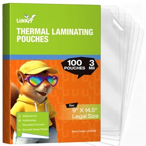 3mil Legal Size Laminating Sheets 8.5 x 14 Inches - 100 Pack Laminating Pouches for Professional Use, Business Documents, Artwork Preservation & Restaurant Menus - with Thermal Laminator 3mil Legal Size Laminating Sheets 8.5 x 14 Inches - 100 Pack Laminating Pouches for Professional Use, Business Documents, Artwork Preservation & Restaurant Menus - with Thermal Laminator