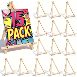 15 Pack 9 Inch Wood Easels, Tabletop Painting Easel Stand for Canvas, Photo & Sign Display - Portable Tripod Art & Craft Easels for Kids and Adults 15 Pack 9 Inch Wood Easels, Tabletop Painting Easel Stand for Canvas, Photo & Sign Display - Portable Tripod Art & Craft Easels for Kids and Adults