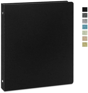 Linen 3 Ring Binder 1 Inch, Letter Size, Black Round rings, 8.5'' x 11'' paper, school office home, recipe binder, dual pockets Linen 3 Ring Binder 1 Inch, Letter Size, Black Round rings, 8.5'' x 11'' paper, school office home, recipe binder, dual pockets