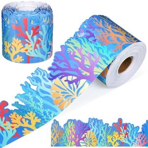 65 Feet Ocean Coral Reef Bulletin Board Border Classroom Decoration Blue Under The Sea Border Trims Ocean Themed Rolled Paper Border for Back to School Wall Chalkboard Decor 65 Feet Ocean Coral Reef Bulletin Board Border Classroom Decoration Blue Under The Sea Border Trims Ocean Themed Rolled Paper Border for Back to School Wall Chalkboard Decor