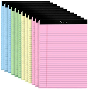 Colored Legal Pads 8.5 x 11, Pack of 12 - Perforated Wide Ruled Writing Note Pads - Premium Thick Paper, No Ink Bleeding - Lined Legal Pad For Home, Office, School, Business - 50 Sheets Colored Legal Pads 8.5 x 11, Pack of 12 - Perforated Wide Ruled Writing Note Pads - Premium Thick Paper, No Ink Bleeding - Lined Legal Pad For Home, Office, School, Business - 50 Sheets