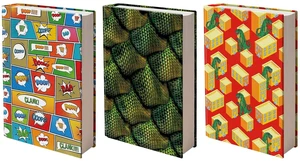 Fun Design, Easy Apply Book Covers 3 Pack. Stretchable Jumbo Jackets Fits Most Hardcover Textbooks Up to 9 x 11. Adhesive-Free, Nylon Fabric Protectors. Washable and Reusable Student School Supply Fun Design, Easy Apply Book Covers 3 Pack. Stretchable Jumbo Jackets Fits Most Hardcover Textbooks Up to 9 x 11. Adhesive-Free, Nylon Fabric Protectors. Washable and Reusable Student School Supply