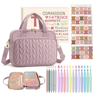 Bible Cover Case for Women, Large Bible Bag with Study Supplies Bible Journaling Kit with Highlighters No Bleed & 75 Tabs, Christian Bible Gift for Women Mom (Shoulder Strap, Dusky Rose) Bible Cover Case for Women, Large Bible Bag with Study Supplies Bible Journaling Kit with Highlighters No Bleed & 75 Tabs, Christian Bible Gift for Women Mom (Shoulder Strap, Dusky Rose)