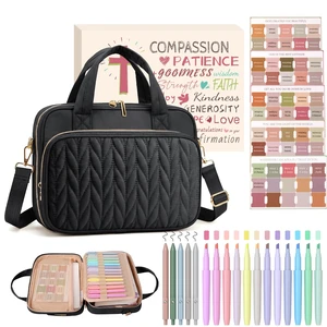 Bible Cover Case for Women, Large Bible Bag with Study Supplies Bible Carrying Case with Highlighters No Bleed & 75 Tabs, Christian Gift for Women Mom (Shoulder Strap, Black) Bible Cover Case for Women, Large Bible Bag with Study Supplies Bible Carrying Case with Highlighters No Bleed & 75 Tabs, Christian Gift for Women Mom (Shoulder Strap, Black)