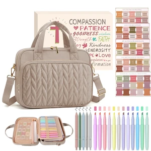 Bible Cover Case for Women, Large Bible Bag with Study Supplies Bible Journaling Kit with Highlighters No Bleed & 75 Tabs, Christian Bible Gift for Women Mom(Shoulder Strap, Smokey Taupe) Bible Cover Case for Women, Large Bible Bag with Study Supplies Bible Journaling Kit with Highlighters No Bleed & 75 Tabs, Christian Bible Gift for Women Mom(Shoulder Strap, Smokey Taupe)