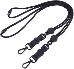 2 Pack 23" Lanyard with Safety Breakaway Buckle - Black and Black Durable Heavy Duty Neck Lanyard, with Detachable Buckle and Metal Hook, for ID Card Badge Holder and Keys 2 Pack 23" Lanyard with Safety Breakaway Buckle - Black and Black Durable Heavy Duty Neck Lanyard, with Detachable Buckle and Metal Hook, for ID Card Badge Holder and Keys
