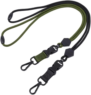 2 Pack 23" Lanyard with Safety Breakaway Buckle -Black,Army Green Durable Round Cord, Heavy Duty Neck Lanyard, with Detachable Buckle and Metal Hook, for ID Card Badge Holder and Keys 2 Pack 23" Lanyard with Safety Breakaway Buckle -Black,Army Green Durable Round Cord, Heavy Duty Neck Lanyard, with Detachable Buckle and Metal Hook, for ID Card Badge Holder and Keys
