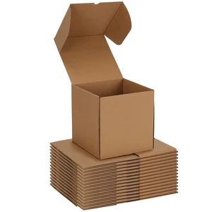 8x8x8 Shipping Boxes, 15 Pack Brown Kraft Folding Mailer Boxes, 3-Ply Corrugated Cardboard Cube Box Mailers for Small Business Packaging, Mailing & Gifts 8x8x8 Shipping Boxes, 15 Pack Brown Kraft Folding Mailer Boxes, 3-Ply Corrugated Cardboard Cube Box Mailers for Small Business Packaging, Mailing & Gifts