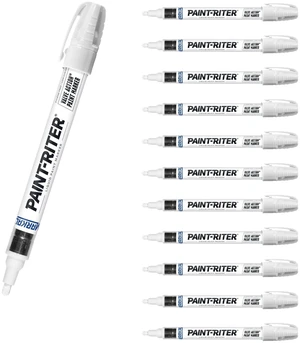 96960 Paint-Riter+ Oily Surface Liquid Paint Marker, Versatile Surface Compatibility, Bold Mark Size 1.8", White 12-Pack 96960 Paint-Riter+ Oily Surface Liquid Paint Marker, Versatile Surface Compatibility, Bold Mark Size 1.8", White 12-Pack