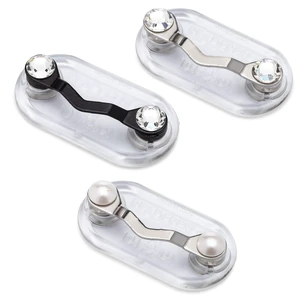 Magnetic Holders for Glasses, Magnet Pin, (2 of steal w/Crystal and a Black w/Cyrstal) Eyeglass magnets for women and men, Name Badge Holder, Pins onto your shirt to keep your glasses safe Magnetic Holders for Glasses, Magnet Pin, (2 of steal w/Crystal and a Black w/Cyrstal) Eyeglass magnets for women and men, Name Badge Holder, Pins onto your shirt to keep your glasses safe