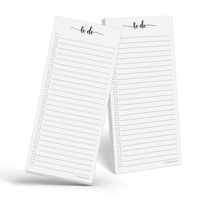 Magnetic To Do List Notepad, Skinny 3.7x8.5, 2-Pack, 50 Each Made in USA - Slim Grocery and Task List Pads for the Fridge, College Ruled Tear-Off Sheets, Thick Bright White Paper Magnetic To Do List Notepad, Skinny 3.7x8.5, 2-Pack, 50 Each Made in USA - Slim Grocery and Task List Pads for the Fridge, College Ruled Tear-Off Sheets, Thick Bright White Paper