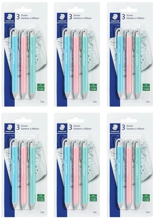 Vinyl Eraser Holder, 6-Pack Soft Latex-Free Vinyl, Smudge-Free Clean Erasing for Drawing, Drafting, School & Office Use Vinyl Eraser Holder, 6-Pack Soft Latex-Free Vinyl, Smudge-Free Clean Erasing for Drawing, Drafting, School & Office Use