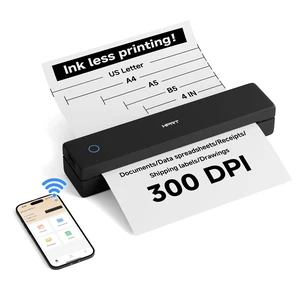 300DPI Portable Thermal Inkless Printer & 10sheets Space Black Supports Thermal Paper, Multi-User Bluetooth, Compatible with iOS/Windows/Laptop for Home/School/Travel, Black & 10sheets 300DPI Portable Thermal Inkless Printer & 10sheets Space Black Supports Thermal Paper, Multi-User Bluetooth, Compatible with iOS/Windows/Laptop for Home/School/Travel, Black & 10sheets