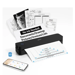 300DPI Portable Thermal Inkless Printer & 10sheets Matte Supports Thermal Paper, Multi-User Bluetooth, Compatible with iOS/Windows/Laptop for Home/School/Travel, Black & 10sheets 300DPI Portable Thermal Inkless Printer & 10sheets Matte Supports Thermal Paper, Multi-User Bluetooth, Compatible with iOS/Windows/Laptop for Home/School/Travel, Black & 10sheets