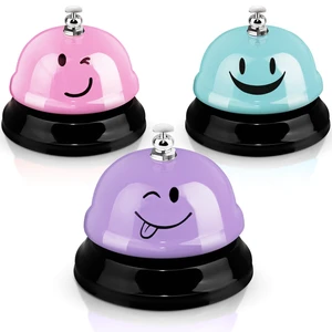 3 Pcs Desk Bell for Service, Cute Front Desk Bell, Smile, Pastel Funny Ding Bell,Call Bell for Classroom,Reception,Kitchen,Hotel,Restaurant,Metal Button Loud Ring for Teacher Training,Games 3 Pcs Desk Bell for Service, Cute Front Desk Bell, Smile, Pastel Funny Ding Bell,Call Bell for Classroom,Reception,Kitchen,Hotel,Restaurant,Metal Button Loud Ring for Teacher Training,Games