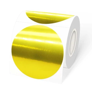 3" Gold Thermal Label Stickers, Round Glitter Direct Thermal Printer Sticker Labels for Gift Wrapping, Self-Adhesive DIY Custom Logo Design- Holographic Gold 3" Gold Thermal Label Stickers, Round Glitter Direct Thermal Printer Sticker Labels for Gift Wrapping, Self-Adhesive DIY Custom Logo Design- Holographic Gold