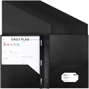 36 Pcs Plastic Folders with Pockets and Prongs,Black 2 Heavy Duty with 3 Metal Prongs, Clear Front Pocket, Card Slot, Letter Size, Bulk Supplies, Back to School, Office Workers 36 Pcs Plastic Folders with Pockets and Prongs,Black 2 Heavy Duty with 3 Metal Prongs, Clear Front Pocket, Card Slot, Letter Size, Bulk Supplies, Back to School, Office Workers