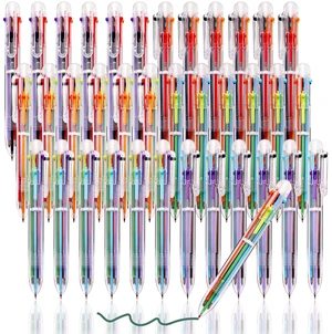 36 Pack Multicolor Ballpoint Pens 6 in 1 Transparent 0.5mm 6 Ink Colors in Each Pen, Clear Barrel, Retractable Design, 0.5mm Tip, for School Office Party Favors and Gifts 36 Pack Multicolor Ballpoint Pens 6 in 1 Transparent 0.5mm 6 Ink Colors in Each Pen, Clear Barrel, Retractable Design, 0.5mm Tip, for School Office Party Favors and Gifts