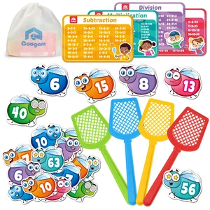 Math Counting Game, Math Manipulative Learning Swat The Fly Cards, Practice with Addition, Subtraction, Multiplication & Division, 1st 2nd & 3rd Grade Educational Toy for Homeschool Math Counting Game, Math Manipulative Learning Swat The Fly Cards, Practice with Addition, Subtraction, Multiplication & Division, 1st 2nd & 3rd Grade Educational Toy for Homeschool