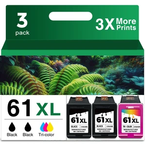 61XL Ink Cartridge Black Color Combo Pack 3-Pack Replacement for HP Ink 61 HP61 XL HP61XL Work with 4500 5530 4630 2540 4502 3510 3050 1510 4632 4501 2542 2514 4635 5535 4610 2620 1000 1010 Printer 61XL Ink Cartridge Black Color Combo Pack 3-Pack Replacement for HP Ink 61 HP61 XL HP61XL Work with 4500 5530 4630 2540 4502 3510 3050 1510 4632 4501 2542 2514 4635 5535 4610 2620 1000 1010 Printer