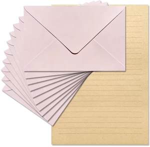 Premium Velvet-Touch Stationery Set - Unique Design with 24 Writing Sheets, 12 Envelopes (4x6) - Elegant Writing Kit for Love Letters & Party Invitations (Pink) Premium Velvet-Touch Stationery Set - Unique Design with 24 Writing Sheets, 12 Envelopes (4x6) - Elegant Writing Kit for Love Letters & Party Invitations (Pink)