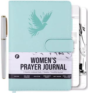 Prayer Journal for Women - Daily Devotional Journaling Book for Woman, Religious Baptism & Christian Gifts & Bible Study Supplies for Church Note Taking, Devotional Notebook Accessories Prayer Journal for Women - Daily Devotional Journaling Book for Woman, Religious Baptism & Christian Gifts & Bible Study Supplies for Church Note Taking, Devotional Notebook Accessories