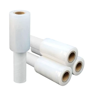 Stretch Film 4" × 1000 ft, Shrink Wrap Rolls with Handle, 80 Gauge 4 Pack Lightweight Plastic Wrap for Moving, Waste-Free Stretch Film 4" × 1000 ft, Shrink Wrap Rolls with Handle, 80 Gauge 4 Pack Lightweight Plastic Wrap for Moving, Waste-Free