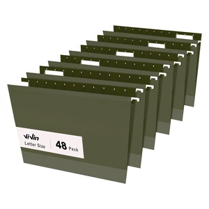 Hanging File Folders, 1/5-Cut Adjustable Tabs with 48 Per Box, 2 Inch Expansion, 48 Pack Letter Size Hanging File Folders, Designed for Office Home School Filing Cabinet(Green) Hanging File Folders, 1/5-Cut Adjustable Tabs with 48 Per Box, 2 Inch Expansion, 48 Pack Letter Size Hanging File Folders, Designed for Office Home School Filing Cabinet(Green)