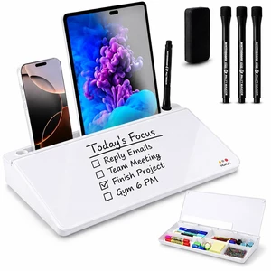 Desk Buddy Glass Desktop Whiteboard Desk Board Buddy Hidden Storage Glass Desktop Whiteboard, Hidden Storage, Desktop White Buddy, Dry Erase Surface, Phone & Tablet Stand, Includes 3 Markers Desk Buddy Glass Desktop Whiteboard Desk Board Buddy Hidden Storage Glass Desktop Whiteboard, Hidden Storage, Desktop White Buddy, Dry Erase Surface, Phone & Tablet Stand, Includes 3 Markers