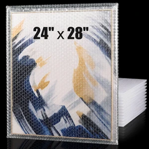 10 Pack 24*28 Inch Extra Large Bubble Pouches for Packing Shipping Bubble Bag Protect Shockproof Cushion for Moving Shipping, Artwork Fragile Dish Plate Mirror TV Musical Instrument Electronic 10 Pack 24*28 Inch Extra Large Bubble Pouches for Packing Shipping Bubble Bag Protect Shockproof Cushion for Moving Shipping, Artwork Fragile Dish Plate Mirror TV Musical Instrument Electronic