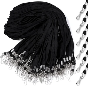 200 Pcs Lanyards for ID Badges with Swivel Hooks,Black,Cotton Bulk Flat Neck Strap, Office School Nurse Use, Secure Metal Clip Swivel Hook, Ideal for Workplace Staff, Everyday Wear 200 Pcs Lanyards for ID Badges with Swivel Hooks,Black,Cotton Bulk Flat Neck Strap, Office School Nurse Use, Secure Metal Clip Swivel Hook, Ideal for Workplace Staff, Everyday Wear