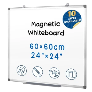 SWANCROWN Magnetic Whiteboard 24 x 24 in, Square Dry Erase Board for Wall 24 by 24 White Board, Aluminum Frame, Easy Installation, Cubicle Whiteboard, for College Dorm, Gym, Home Office Planning SWANCROWN Magnetic Whiteboard 24 x 24 in, Square Dry Erase Board for Wall 24 by 24 White Board, Aluminum Frame, Easy Installation, Cubicle Whiteboard, for College Dorm, Gym, Home Office Planning
