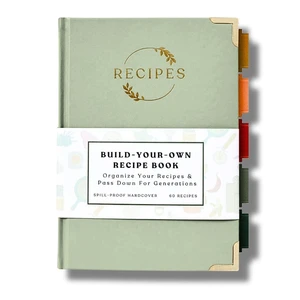 Blank Recipe Notebook Small Blank Recipe Book to Write in Your Own Recipes Artisan Hardcover Journal for 60 Recipes 8.4 x 6 Leather Sage Green & Gold Hardcover Tabs, Stickers, Pocket & Bookmarks Blank Recipe Notebook Small Blank Recipe Book to Write in Your Own Recipes Artisan Hardcover Journal for 60 Recipes 8.4 x 6 Leather Sage Green & Gold Hardcover Tabs, Stickers, Pocket & Bookmarks